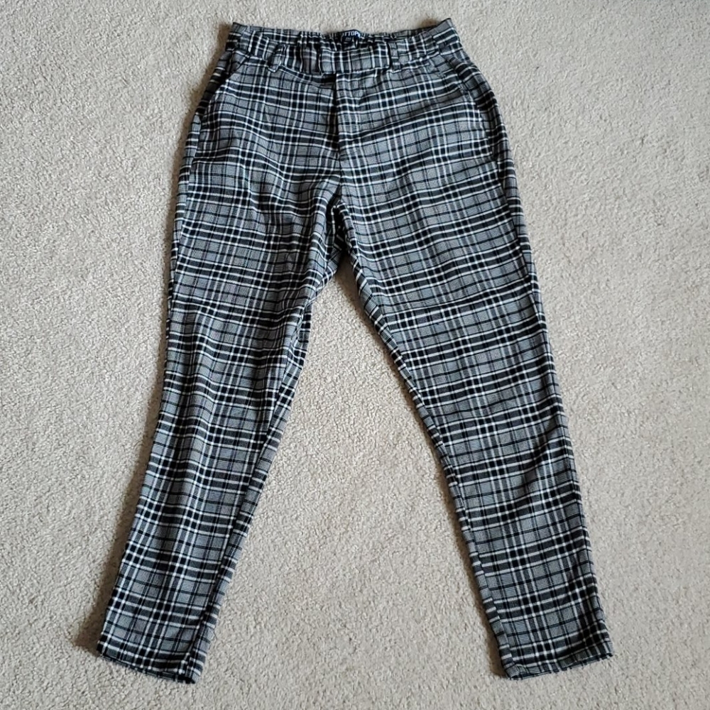 Hot Topic black and white plaid pants
